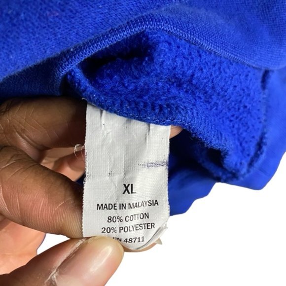 Stay Weird Blue Graphic Crewneck Relaxed Sweatshirt - Picture 6 of 9